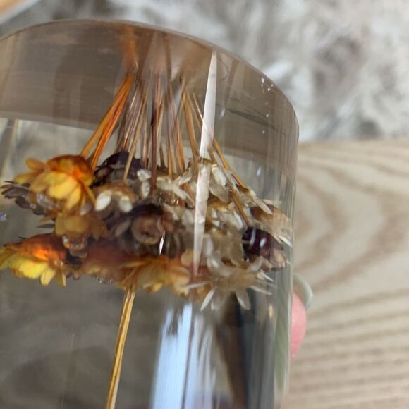 Vintage Daisyglas Company Campbell Calif Hand-Crafted Lucite Flowers Paperweight - Picture 15 of 15